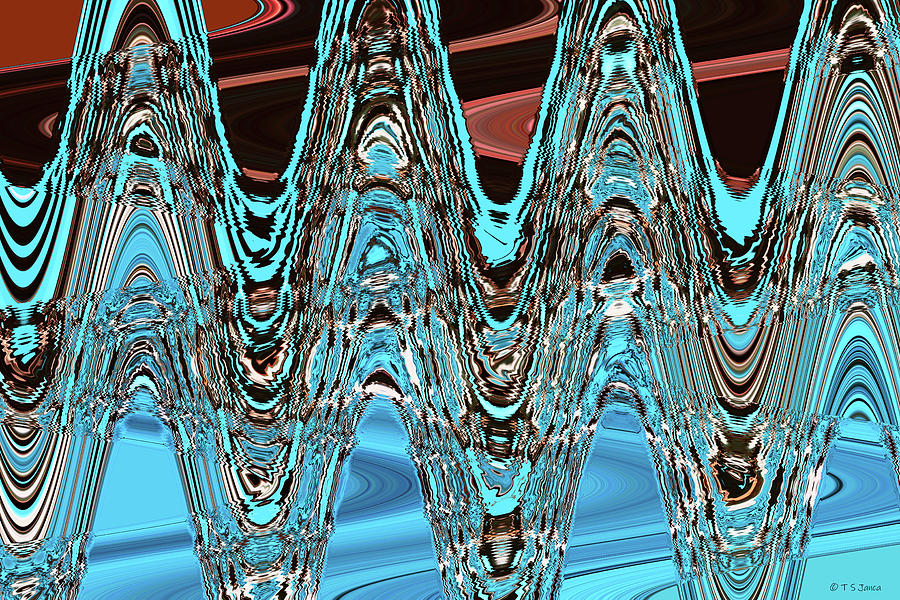 Wave Abstract Tempe Town Lake Digital Art by Tom Janca