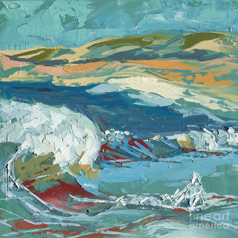 Wave Abstraction Painting by PJ Kirk