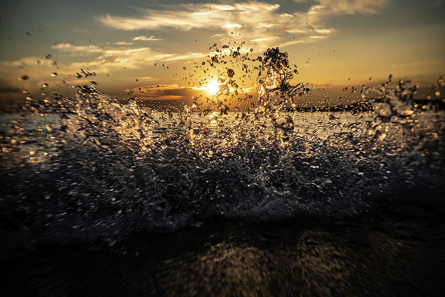 Wave action at sun rise Photograph by Sven Brogren