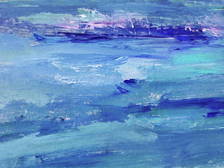 Wave Action Painting by Sharon Williams Eng