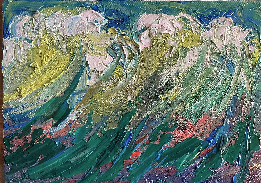 Wave Chorale Painting by Alla Parsons