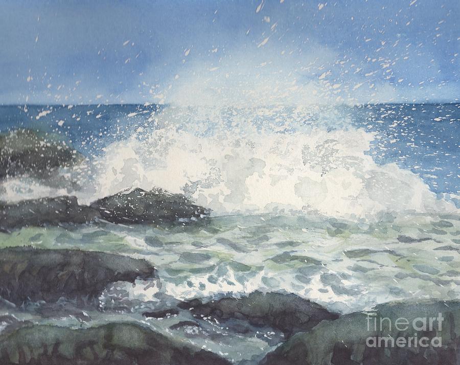 Wave Crash Painting by Vicki B Littell