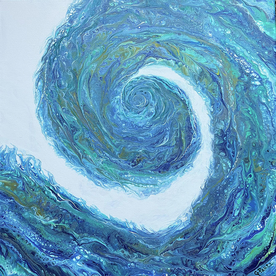 Wave Curl Painting by Gay Pautz