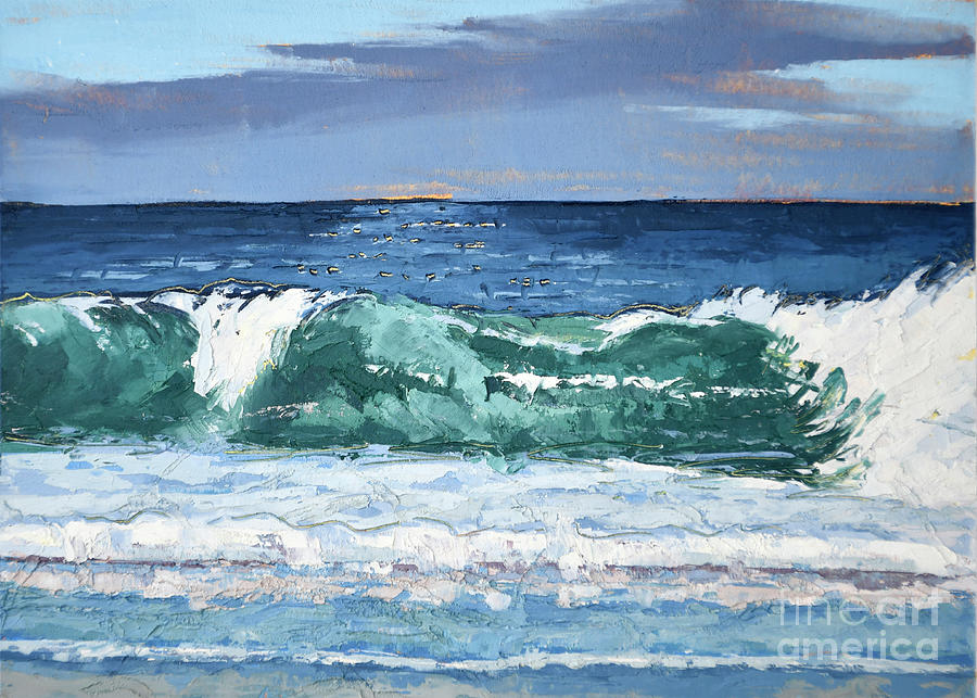 Wave Curl Painting by PJ Kirk