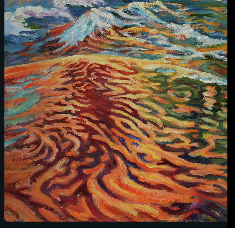 Wave Facemask Painting by Page Holland