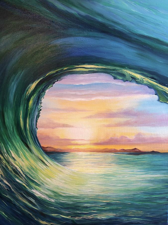 Wave goodbye  Painting by Michell Givens