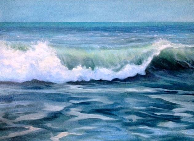Wave Length Painting by Judy Rixom