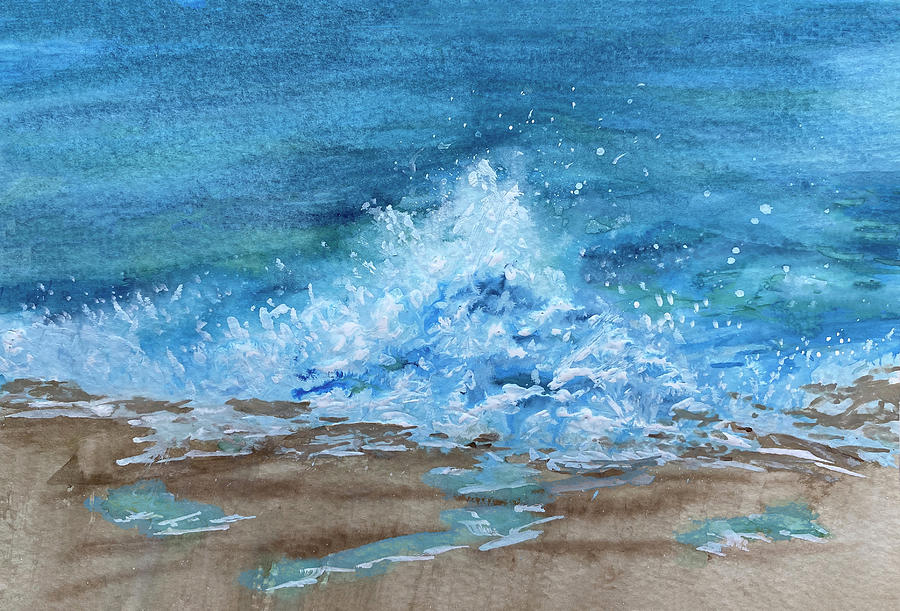 Wave Meets Beach Painting by Deborah League