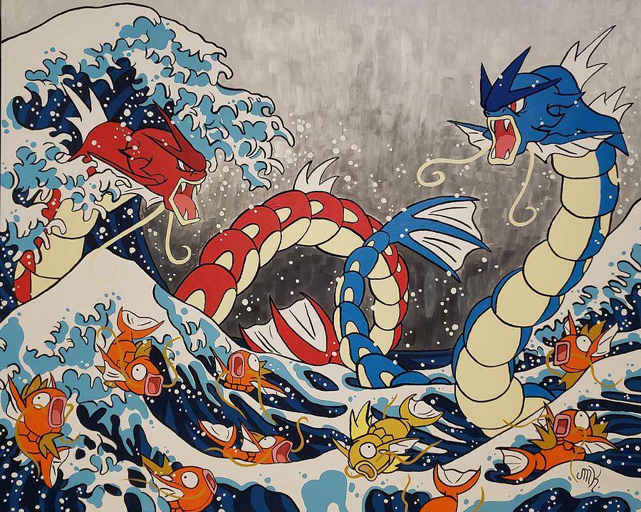 Wave Of Gyarados Painting By Michelle Keith 