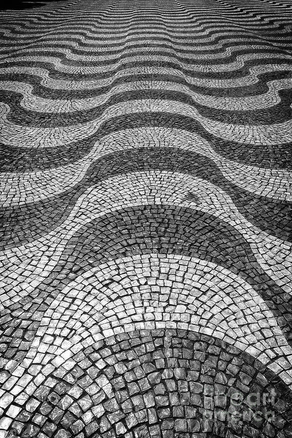 Wave Patterned Cobblestones, Lisbon, Portugal Photograph by George Oze