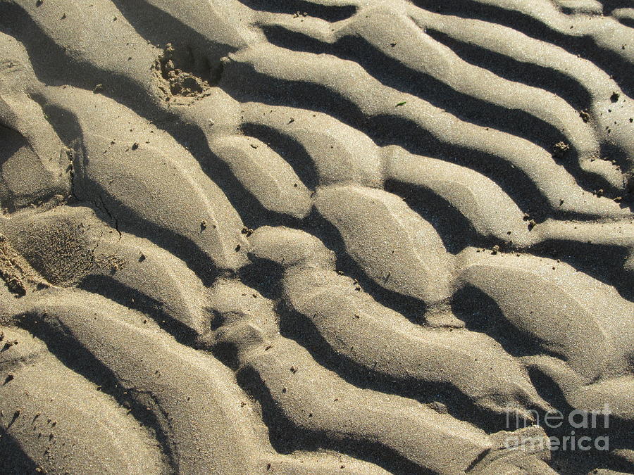 Wave Patterns In The Sand Photograph by Lesley Evered