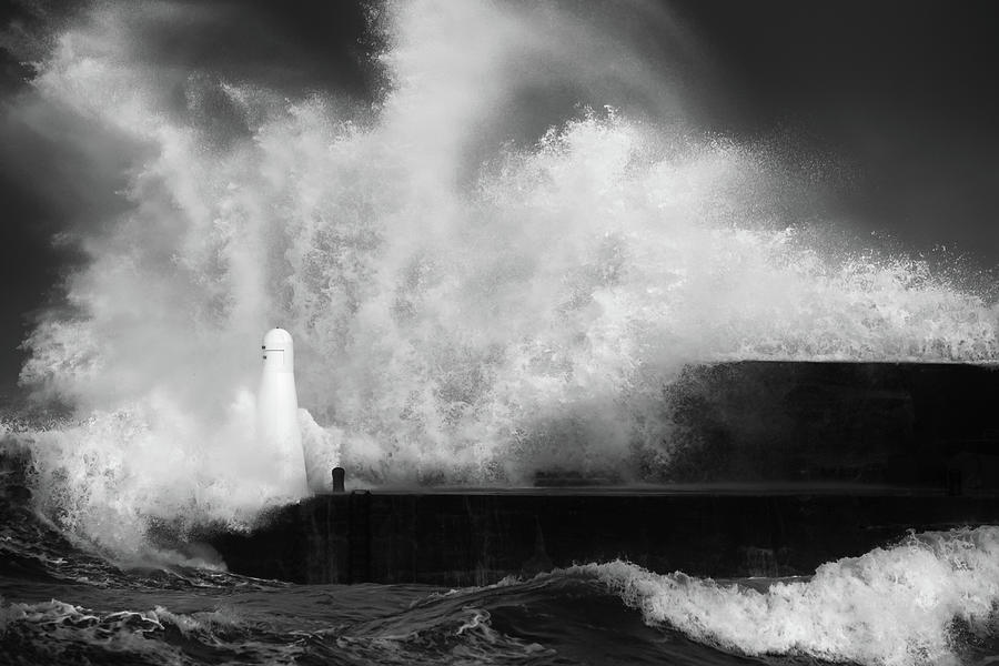 Black And White Photograph - Wave by Peter OReilly