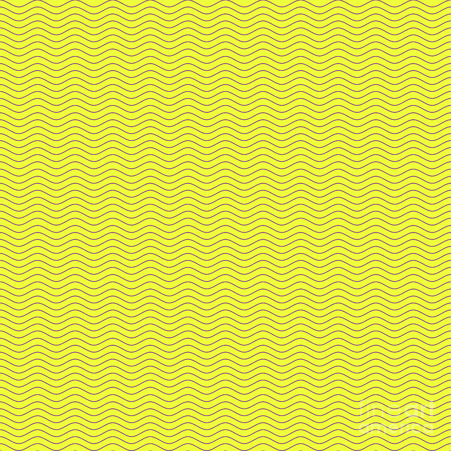 Wave Pin Stripe Pattern In Sunny Yellow And Iris Purple N.1001 Painting
