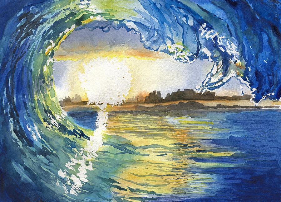 Nature Painting - Wave Study by John Gordon
