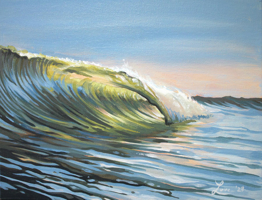 Wave Study Painting by William Love