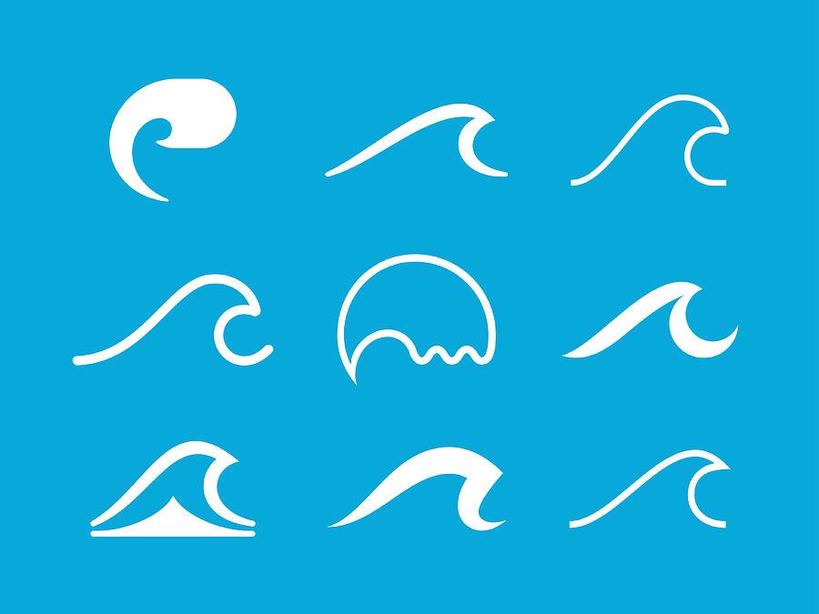 Wave Symbols Drawing by Filo