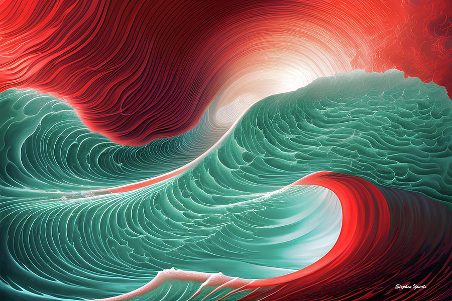 Wave Synergy Digital Art by Stephen Younts