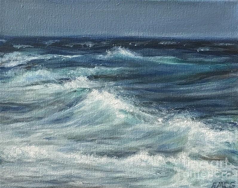 Wave Watch #5 Painting by Rose Mary Gates