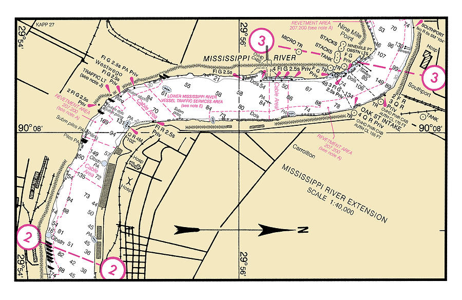 Waveland To Catahoula Bay Mississippi River Extension Louisiana