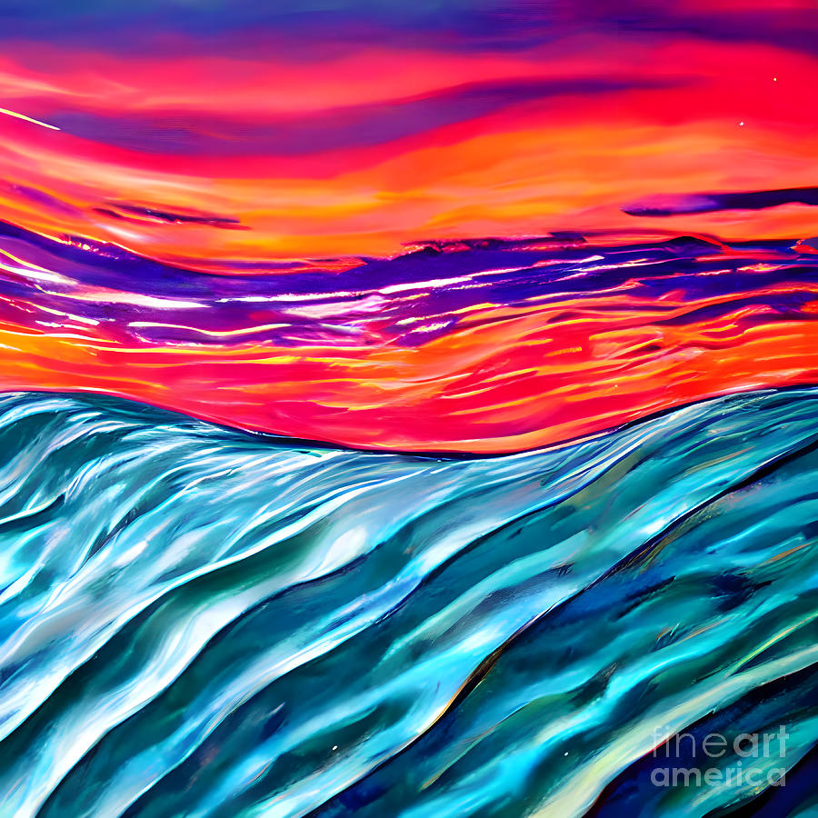 Waves Digital Art by Aayan Arts - Fine Art America