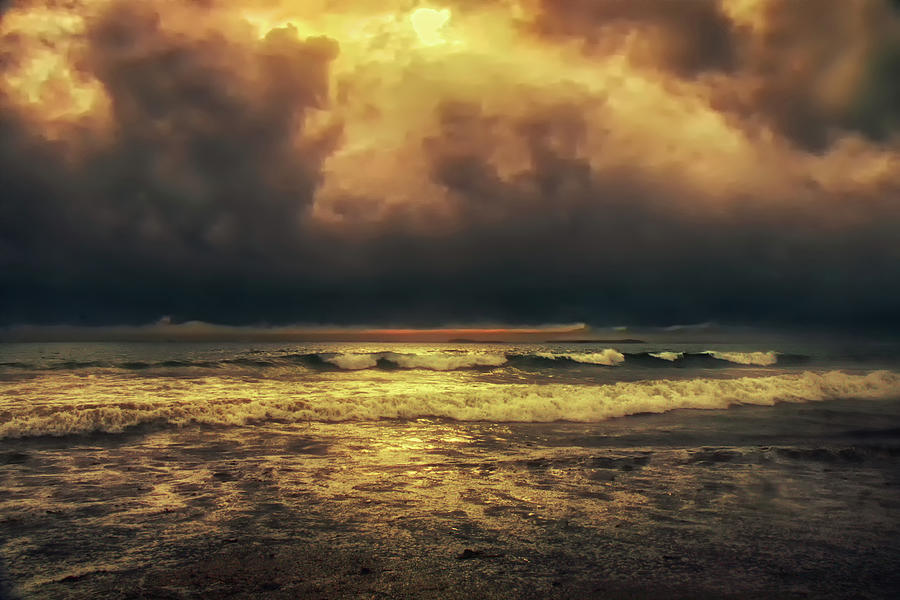 Waves And Clouds Digital Art by Edward Galagan