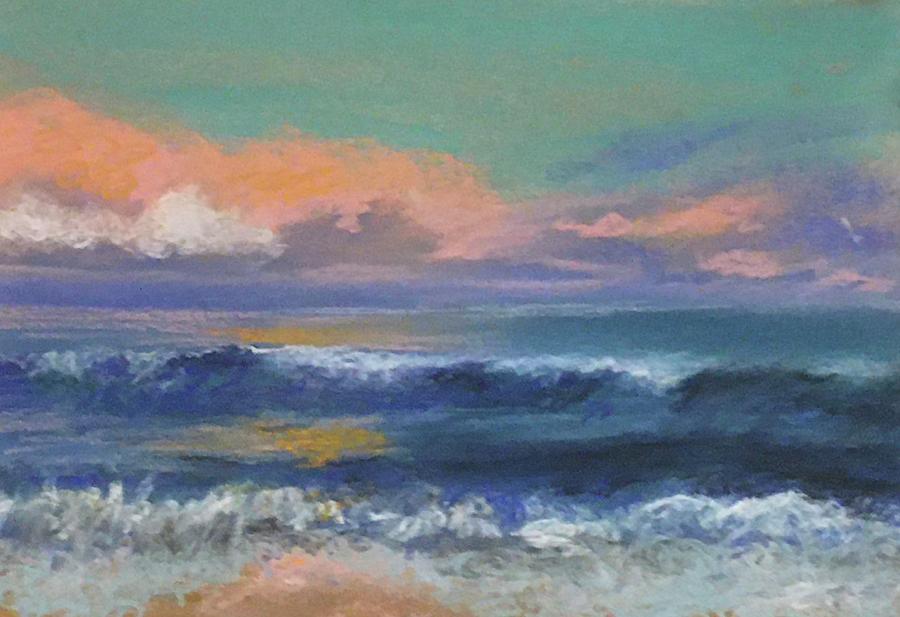 Waves at Rockaway  Painting by Terre Lefferts