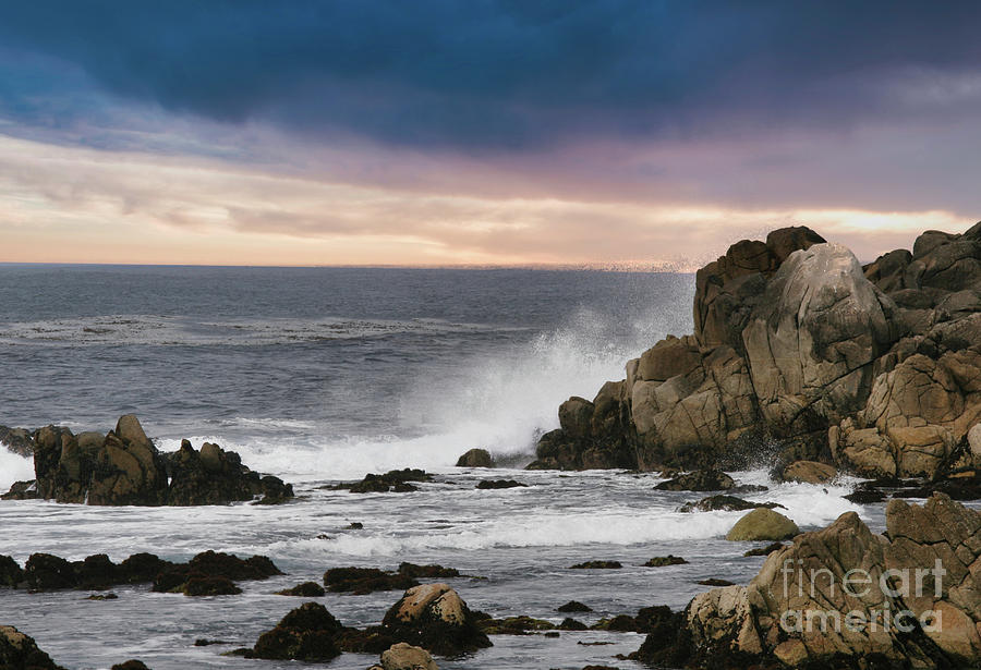 Waves Batter Pacific Ocean California  Photograph by Chuck Kuhn