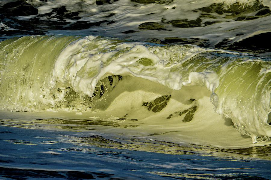 Beach Photograph - Waves - Butter Cream by Dianne Cowen Cape Cod Photography