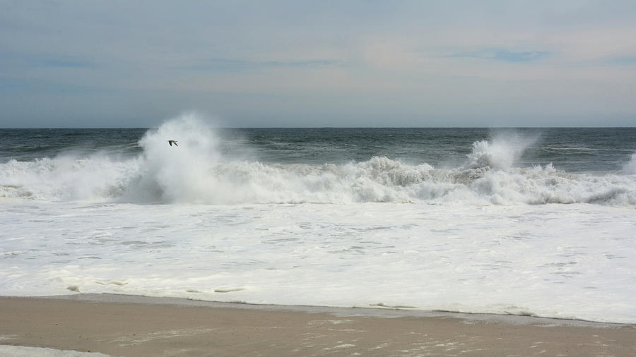 Waves Crashing at Bay Head Beach - Jersey Shore Photograph by Angie Tirado