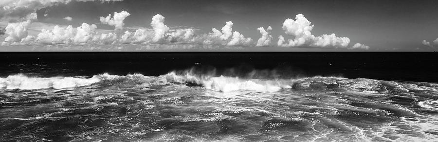Waves crashing in black and white Photograph by Sonny Ryse