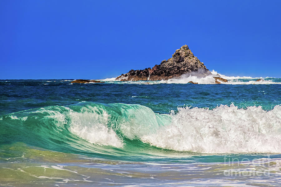 Waves crashing on Hahei Beach, New Zealand Photograph by Lyl Dil Creations