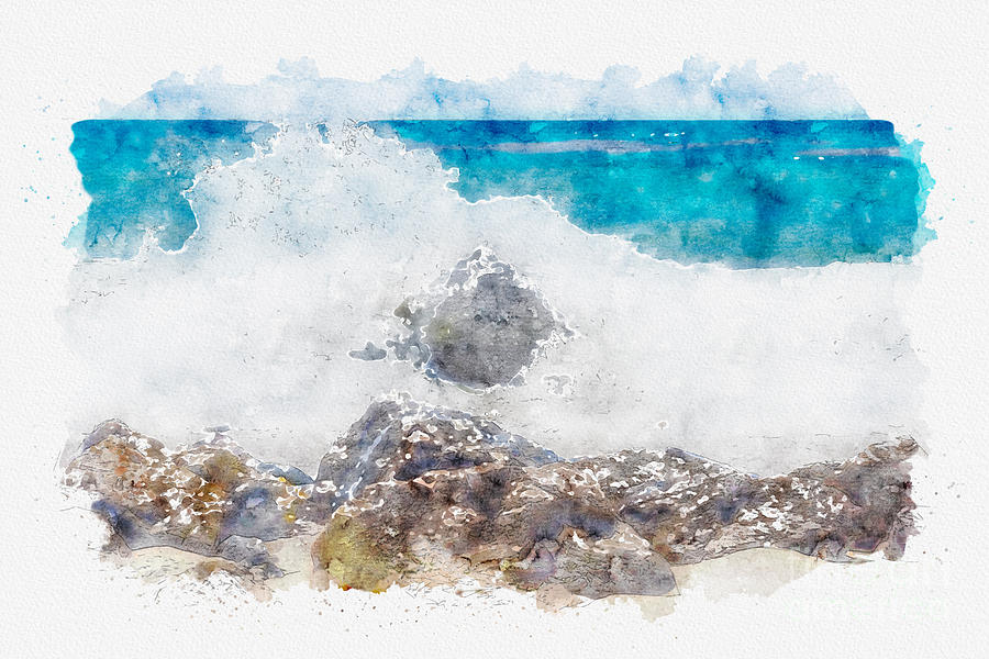 Waves Crashing On My Favorite Beach Photograph by Matthew Nelson