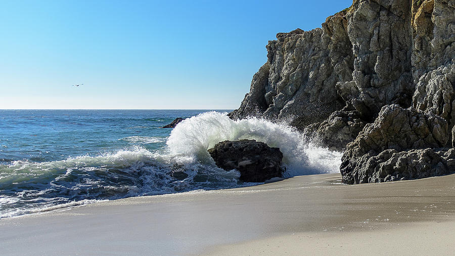 Waves Crashing Over Rock Photograph by Matthew DeGrushe