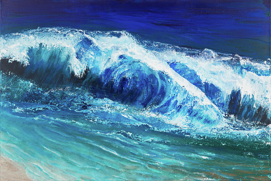 Waves Gone Wild 1 Painting By Wanda Pepin - Fine Art America