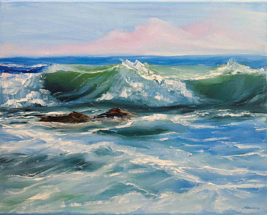 Waves Painting by Inna Mamina | Fine Art America