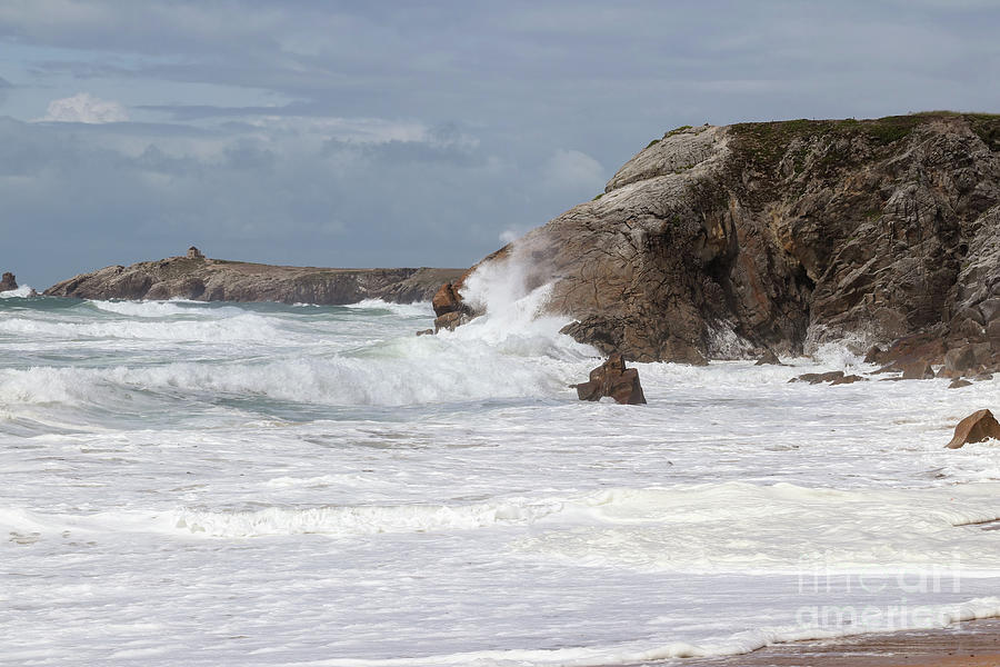 Waves Of Atlantic Ocean On Wild Coast Of The Peninsula Of Quiber Photograph