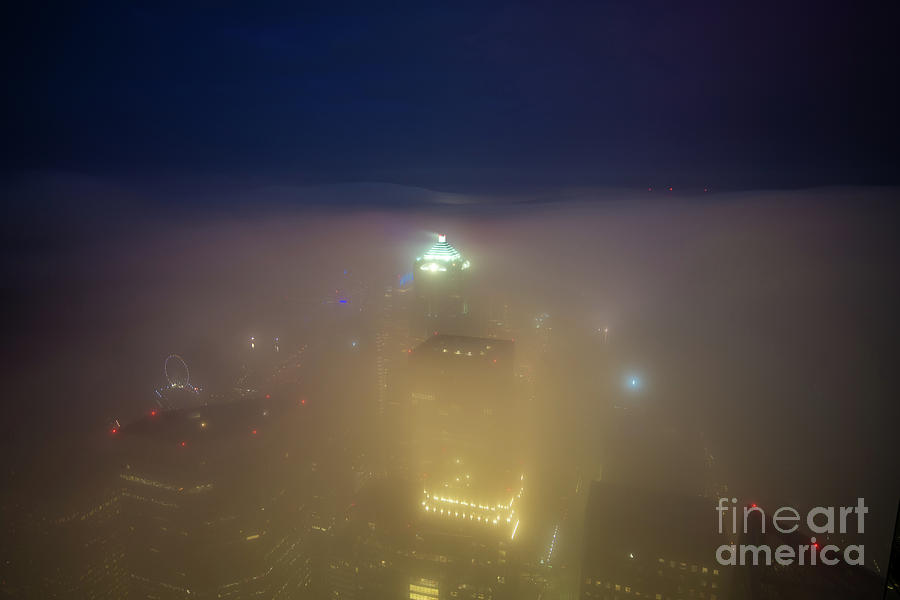 Waves of Fog Over Seattle Photograph by Mike Reid