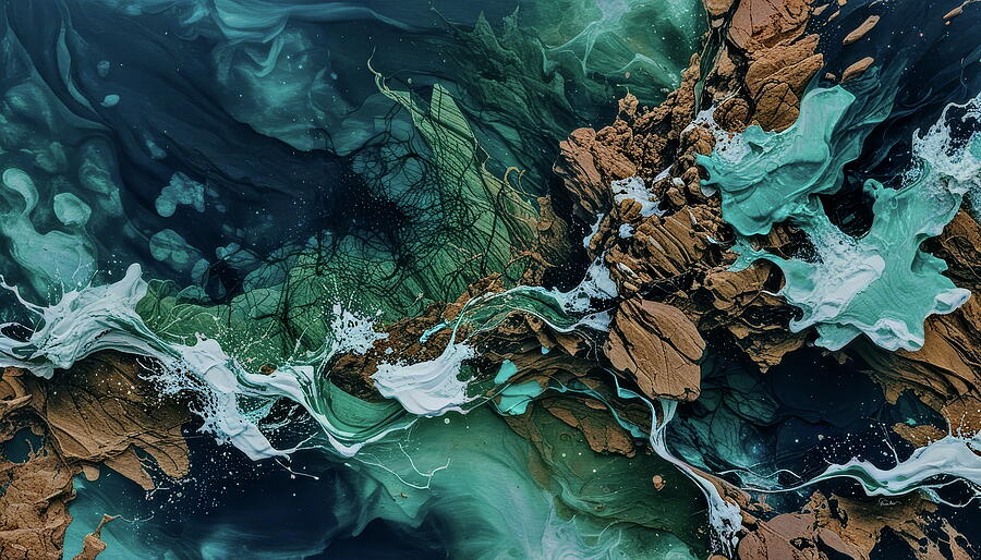 Waves of Reflection Mixed Media by Russ Harris Waves of Reflection Mixed Media by Russ Harris