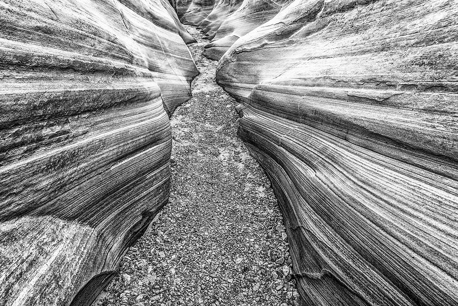 Waves Of Rock Valley Of Fire State Park Monochrome Photograph by Joseph S Giacalone
