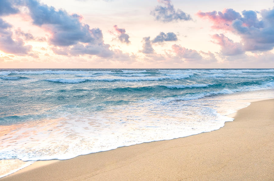Waves on beach in Boca Raton, Florida Photograph by Tetra Images