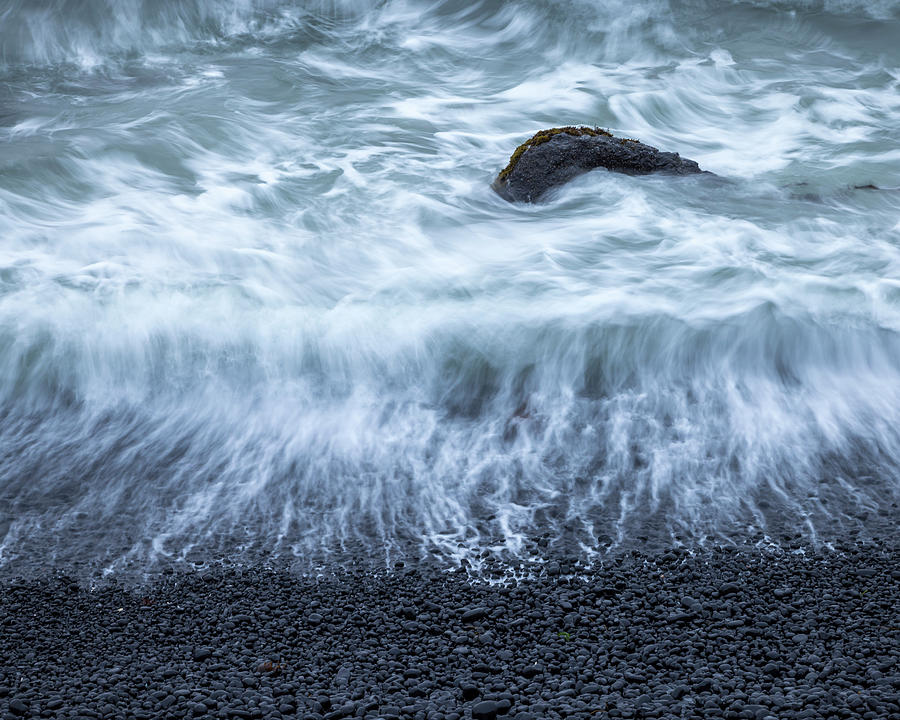 Waves on Cobble Beach Photograph by Adam Romanowicz
