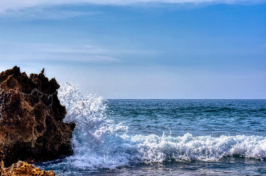 Waves on Rocks Photograph by Walter Rivera-Santos