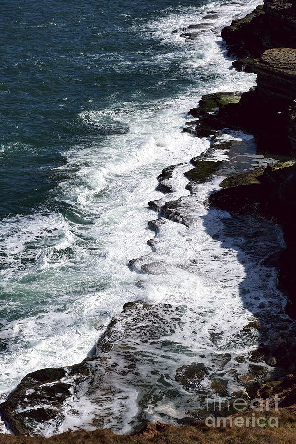 Waves On The Rocks, Filey Brigg 3 Photograph