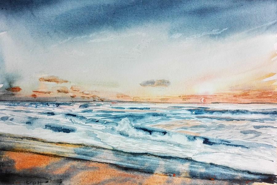 Waves Painting by Sandie Croft