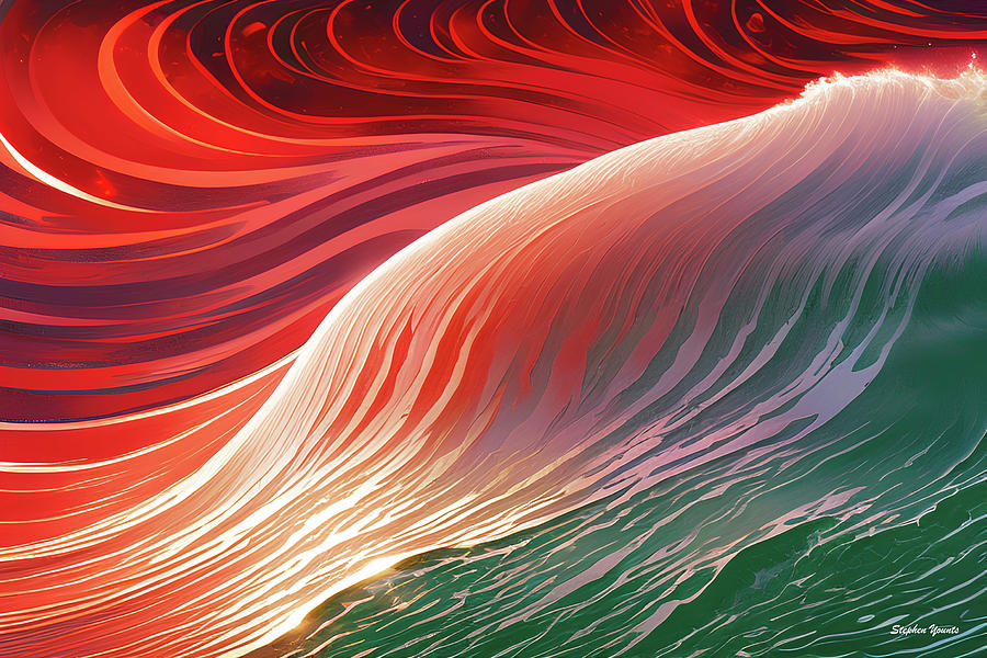 Waves Digital Art by Stephen Younts