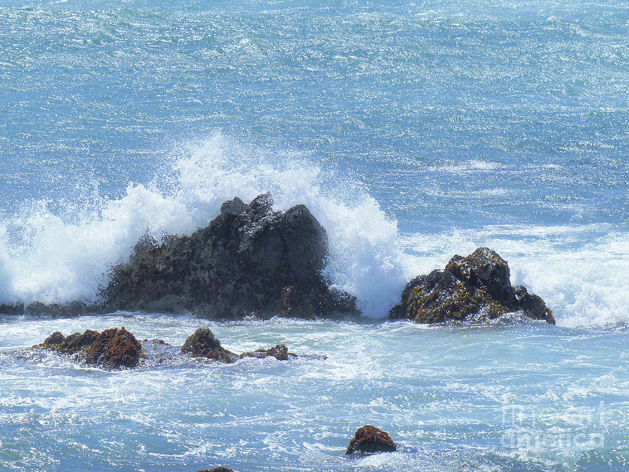 Waves Upon Rocks 4 Photograph by Connie Sloan - Fine Art America