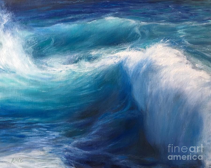 Waves Uprising Painting by Rose Mary Gates