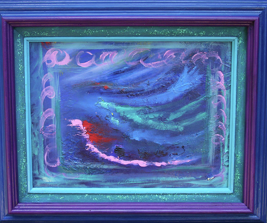 Waves with Frame Painting by Karin Eisermann