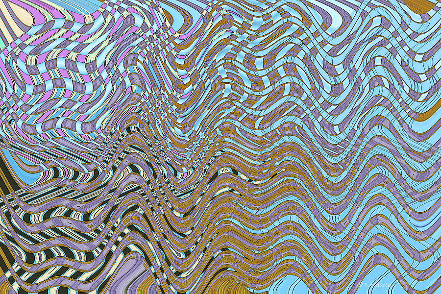 Wavey Wave Abstract Digital Art by Tom Janca