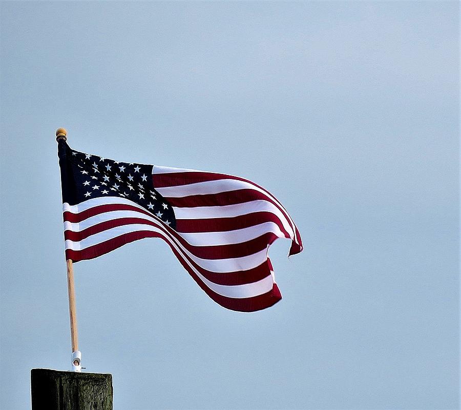 Waving Star-Spangled Banner Photograph by Linda Stern Waving Star-Spangled Banner Photograph by Linda Stern